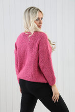 Goose Island 4566 Plain V-Neck Borg Alpaca Mix Chunky Knit Jumper (4 Colours)