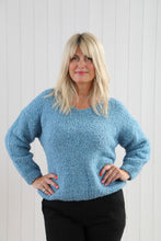 Goose Island 4566 Plain V-Neck Borg Alpaca Mix Chunky Knit Jumper (4 Colours)