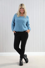 Goose Island 4566 Plain V-Neck Borg Alpaca Mix Chunky Knit Jumper (4 Colours)