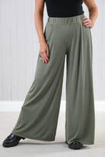 Goose Island 4571 Sorrento Plain Fine Ribbed Stretchy Wide Leg Trousers (4 Colours)