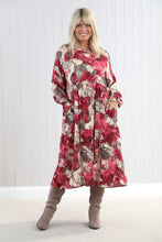 Goose Island 4607 Venice Marble Effect Print Tiered Long Sleeved Midaxi Dress (4 Colours)