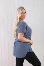 Goose Island Sorrento Plain Stretchy Fine Ribbed Slash Neck Top (3 Colours)