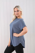 Goose Island Sorrento Plain Stretchy Fine Ribbed Slash Neck Top (3 Colours)