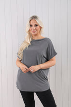 Goose Island Sorrento Plain Stretchy Fine Ribbed Slash Neck Top (3 Colours)