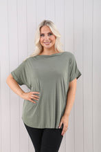 Goose Island Sorrento Plain Stretchy Fine Ribbed Slash Neck Top (3 Colours)