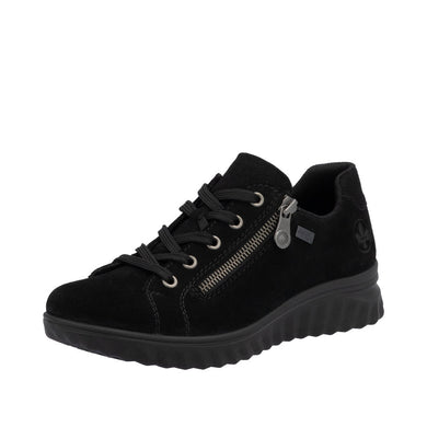Rieker 59000-00 Samtcalf Black Suede Leather Tex Trainers