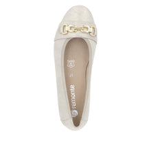 Remonte D0K10-90 Leather Soft Gold Metallic Ballet Pumps