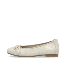 Remonte D0K10-90 Leather Soft Gold Metallic Ballet Pumps