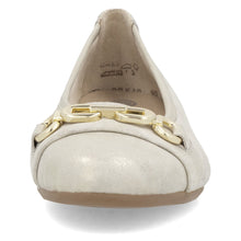 Remonte D0K10-90 Leather Soft Gold Metallic Ballet Pumps