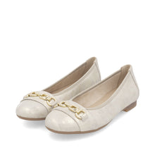 Remonte D0K10-90 Leather Soft Gold Metallic Ballet Pumps