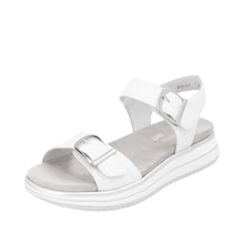 Remonte D1J51-81 Manila White Leather Flatform Sandals