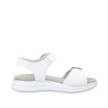 Remonte D1J51-81 Manila White Leather Flatform Sandals