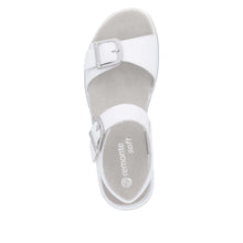 Remonte D1J51-81 Manila White Leather Flatform Sandals