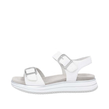 Remonte D1J51-81 Manila White Leather Flatform Sandals