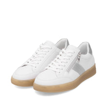 Remonte D2C02-80 Rock White And Silver Leather Trainers