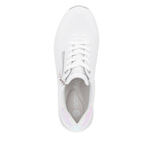 Remonte D1G10-80 Rock White Leather Wedge Trainers