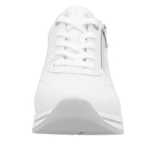 Remonte D1G10-80 Rock White Leather Wedge Trainers