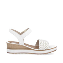 Remonte D6465-80 Vaqueta White Leather Low Wedge Sandals