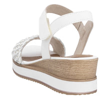 Remonte D6465-80 Vaqueta White Leather Low Wedge Sandals