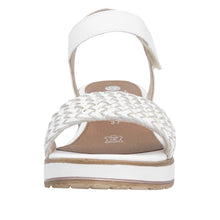 Remonte D6465-80 Vaqueta White Leather Low Wedge Sandals