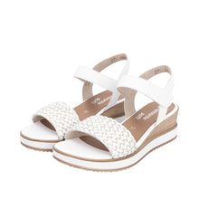 Remonte D6465-80 Vaqueta White Leather Low Wedge Sandals