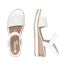 Remonte D6465-80 Vaqueta White Leather Low Wedge Sandals