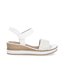 Remonte D6465-80 Vaqueta White Leather Low Wedge Sandals