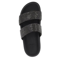 Rieker Evolution W1451-00 Black Sparkle Slider Sandals