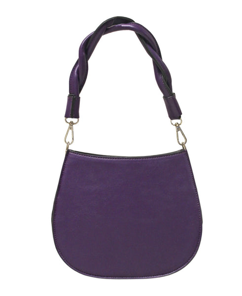 Purple Plaited Handle Small Grab Bag