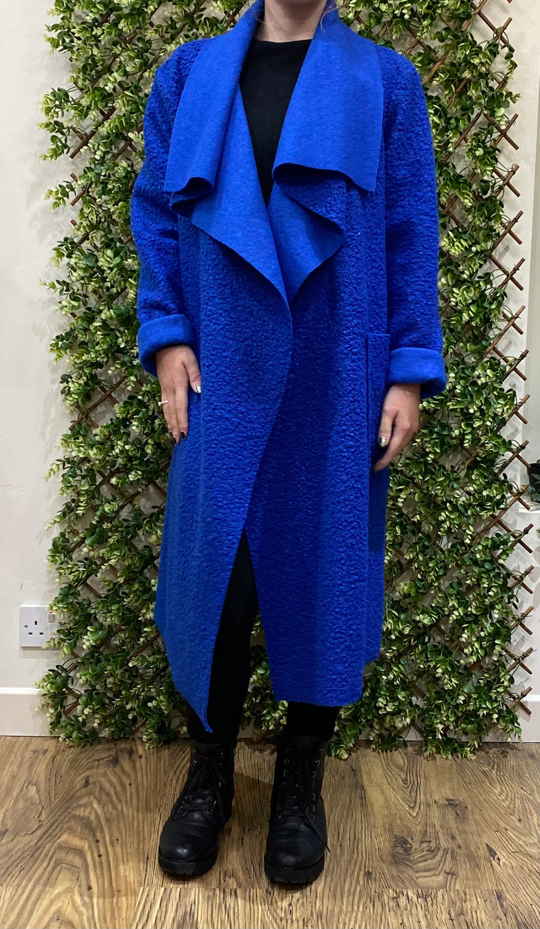 Royal blue outlet teddy coat