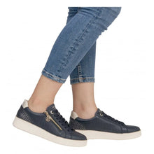 Remonte D2E00-14 Lugano Leather Pacific Navy Blue Trainers