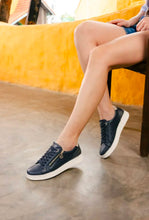 Remonte D2E00-14 Lugano Leather Pacific Navy Blue Trainers