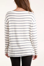 V-Neck Stripe Long Sleeved Top (3 Colours)