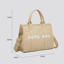 Plain Canvas The Tote Bag Styled Grab Bag With Detachable Strap (4 Colours)