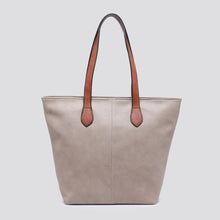 Plain Shopper Style Bag With Tan Handles (7 Colours)