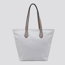 Plain Shopper Style Bag With Tan Handles (7 Colours)