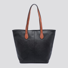 Plain Shopper Style Bag With Tan Handles (7 Colours)