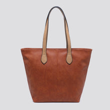 Plain Shopper Style Bag With Tan Handles (7 Colours)