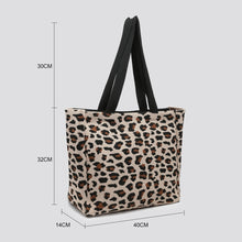 Weave Effect Leopard Print Shopper Bag (2 Colours)