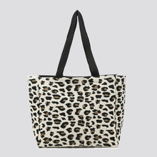 Weave Effect Leopard Print Shopper Bag (2 Colours)