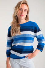 Marble 7460 Cotton Fine Knit Striped Jumper (2 Colours)