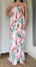 Halter Neck Tropical Print Maxi Dress (2 colours)