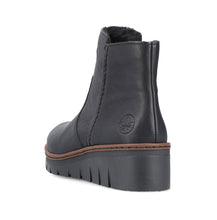 Rieker X9165-00 Kuwait Black Wedge Ankle Boots