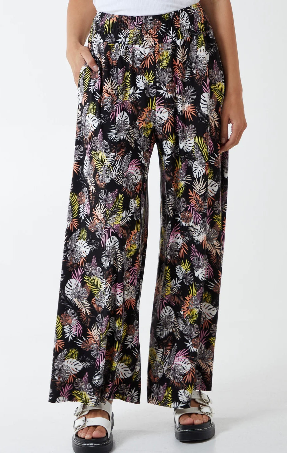 Multicoloured Print Trousers