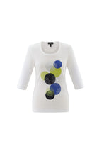 Marble 7836 Cotton Round Neck Circle And Foil Print Top (2 Colours)