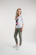 Marble 7836 Cotton Round Neck Circle And Foil Print Top (2 Colours)