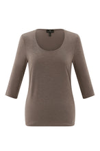 Marble 6964 Plain Scoop Neck Double Layer Stretchy Top (5 Colours)