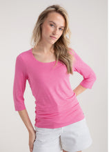 Marble 6964 Plain Scoop Neck Double Layer Stretchy Top (5 Colours)