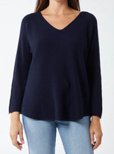 Plain V-Neck Jumper With Stitching Detail (12 Colours)