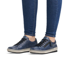 Remonte D0700-14 Ottawa Blue Leather Tex Lace-Up Trainers